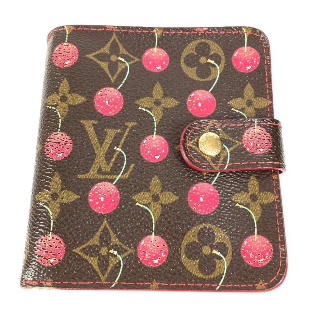 LOUIS VUITTON Compact Zip Compact Wallet Monogram Cherry Murakami